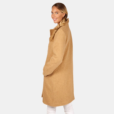 Abrigo teddy para mujeres, Beige Abrigo teddy para mujeres, Beige
